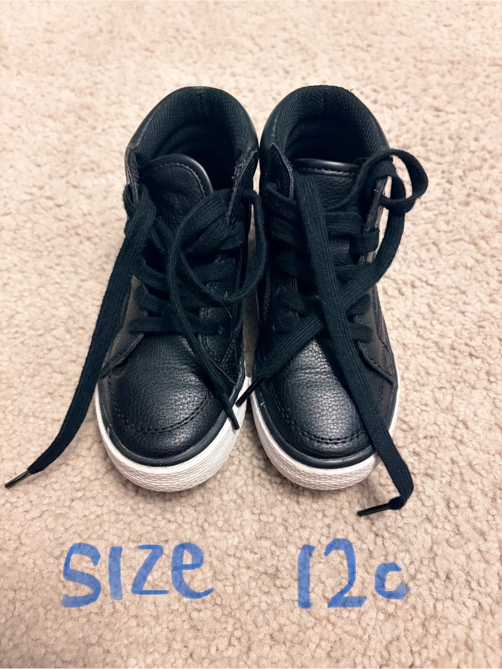 Kids Black High-Top Sneakers